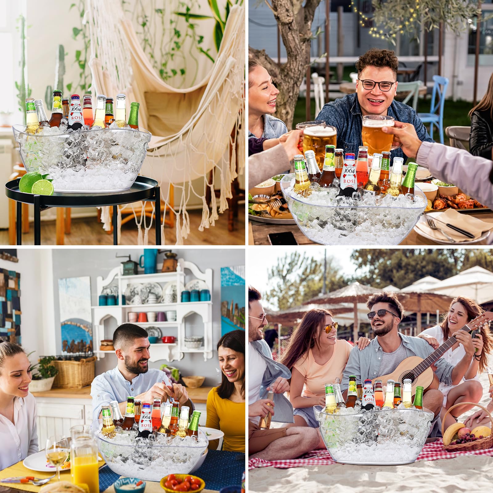 Balde de hielo acrílico 7L de Tchrules, ideal para bodas y celebraciones
