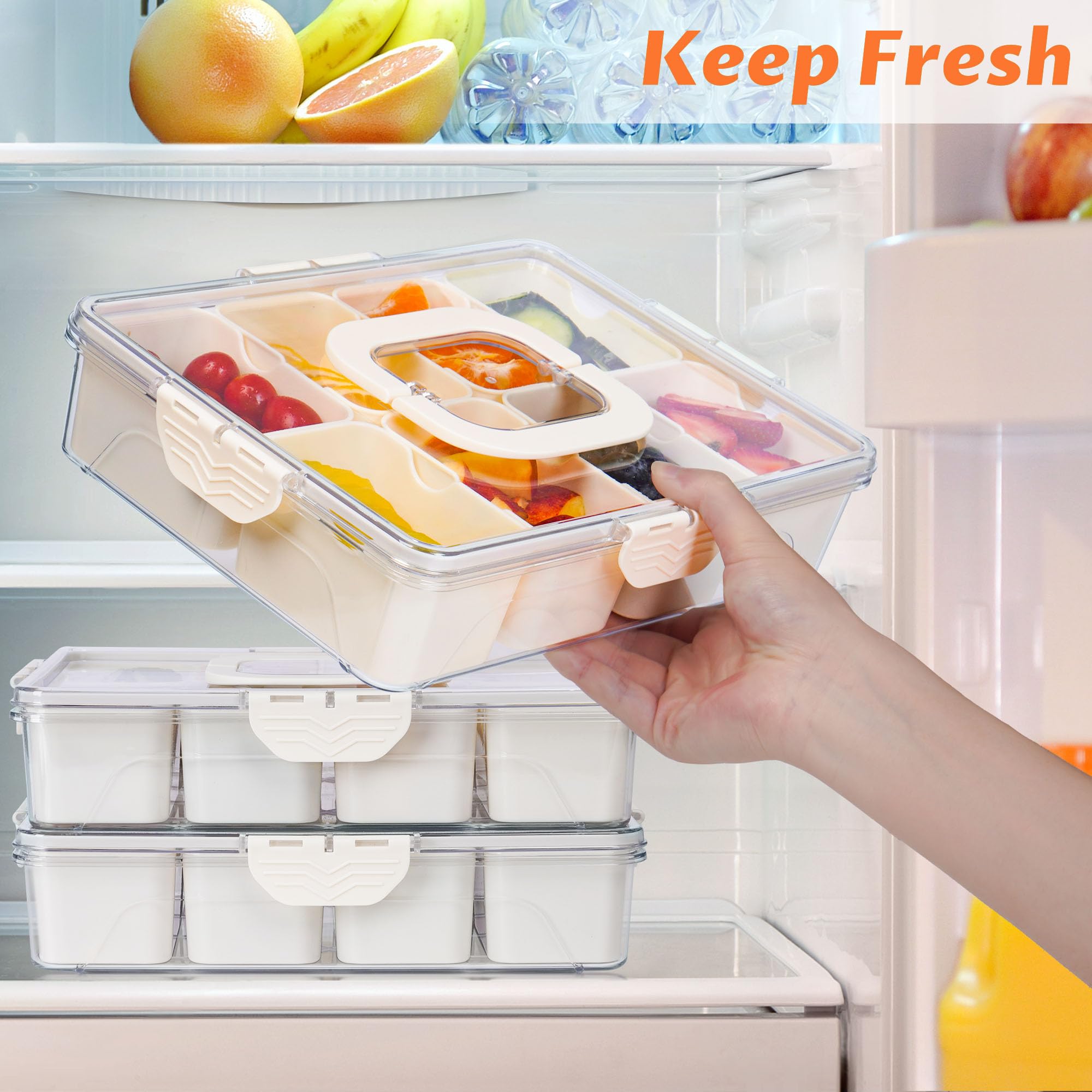 Caja Snackle de TCHZA transparente para ver snacks sin abrir.