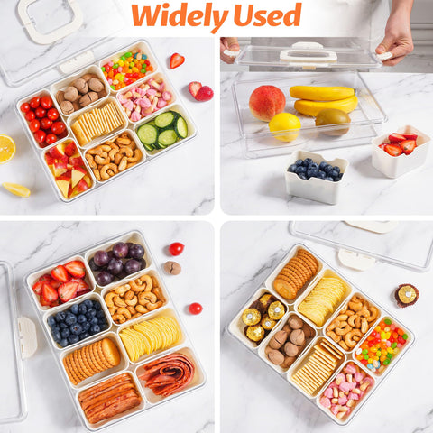 Caja Snackle de TCHZA con tapa hermética y asa para transportar snacks.