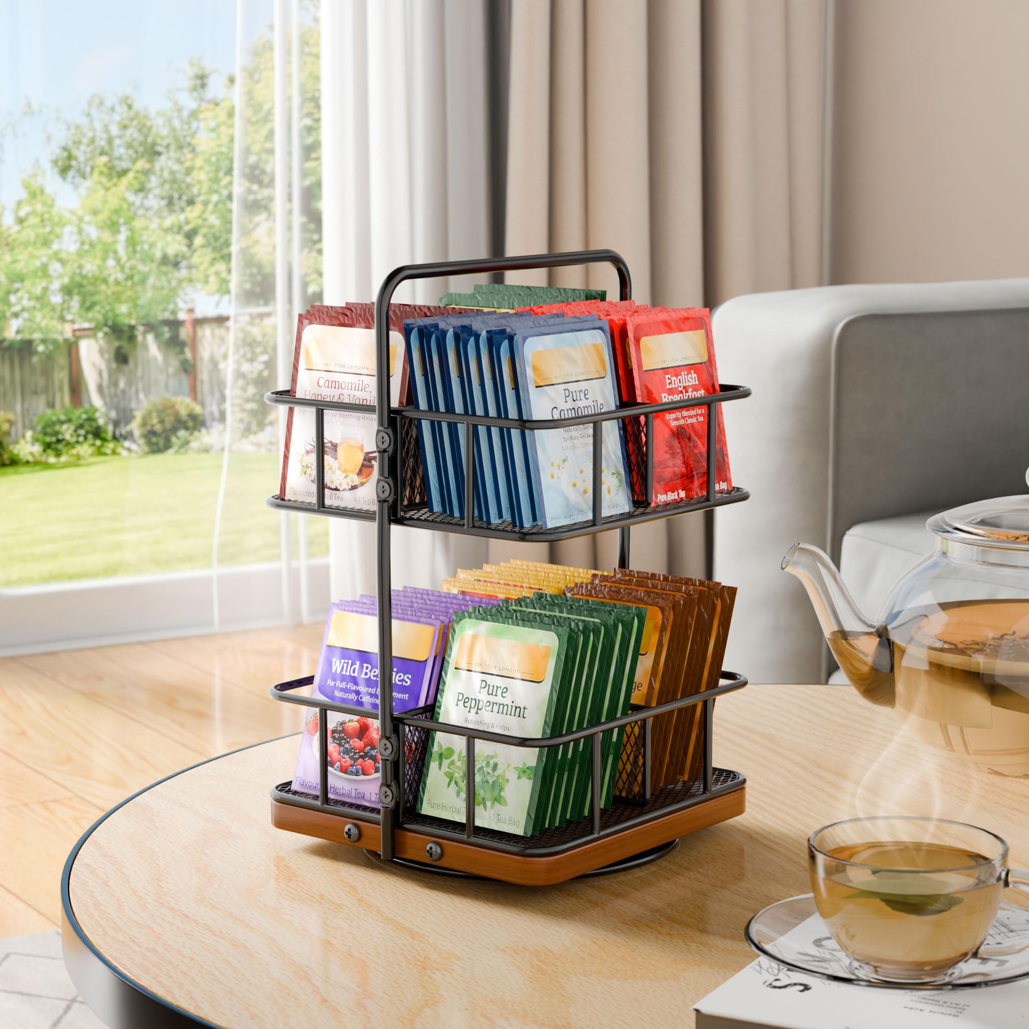 Tea Bunch porta-te con asa para moverlo entre encimeras