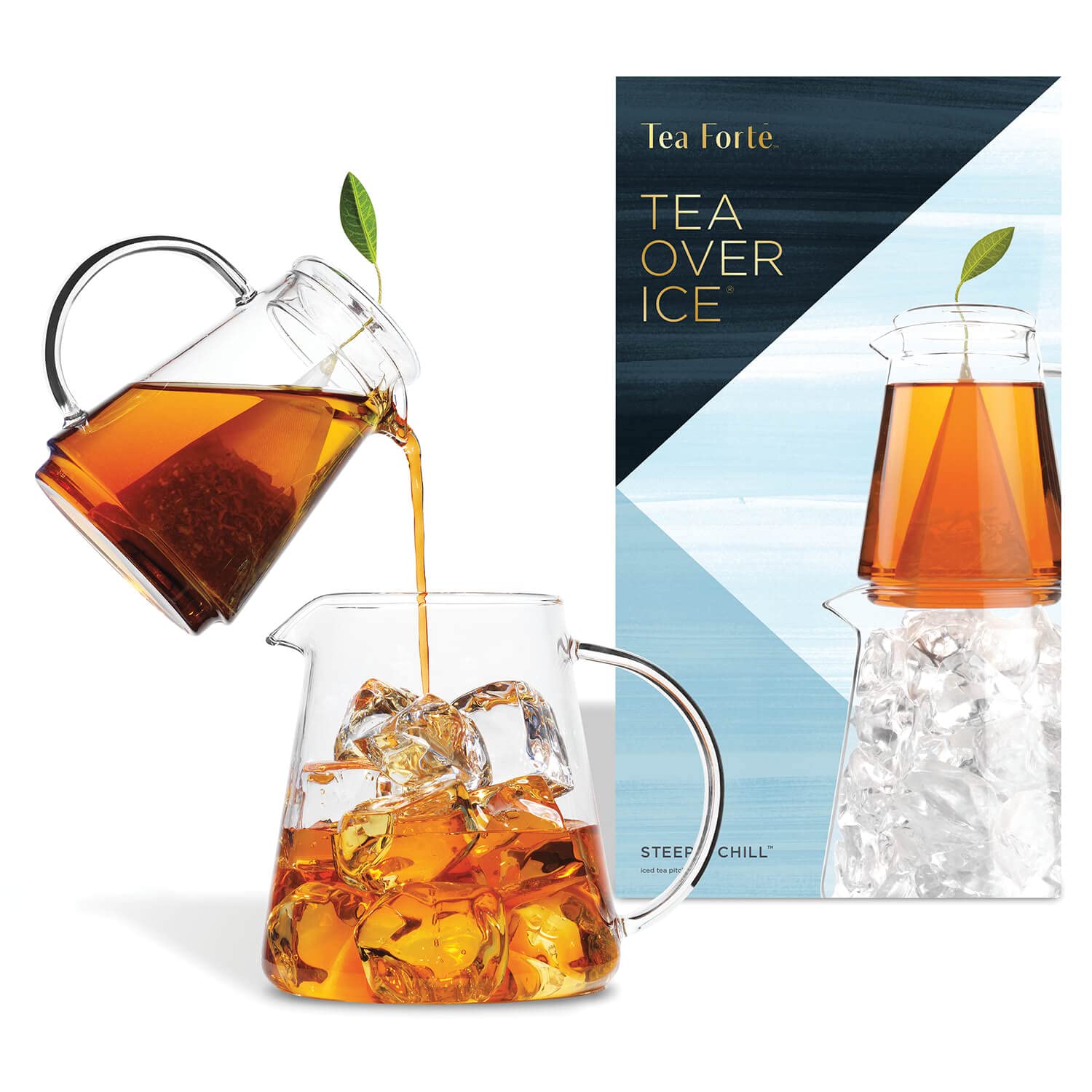 Tea Forte jarra de hielo 24oz para enfriar rápidamente el té