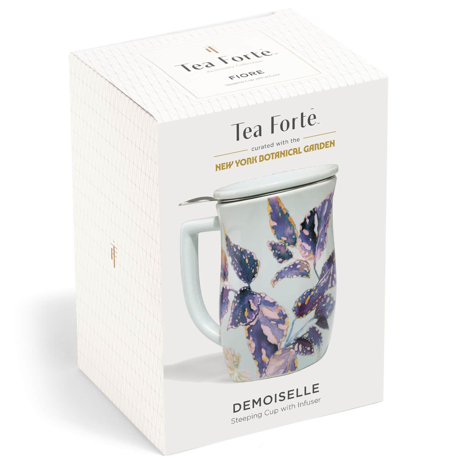 Vaso Tea Forte de doble pared con asa mantiene el té caliente por más tiempo.
