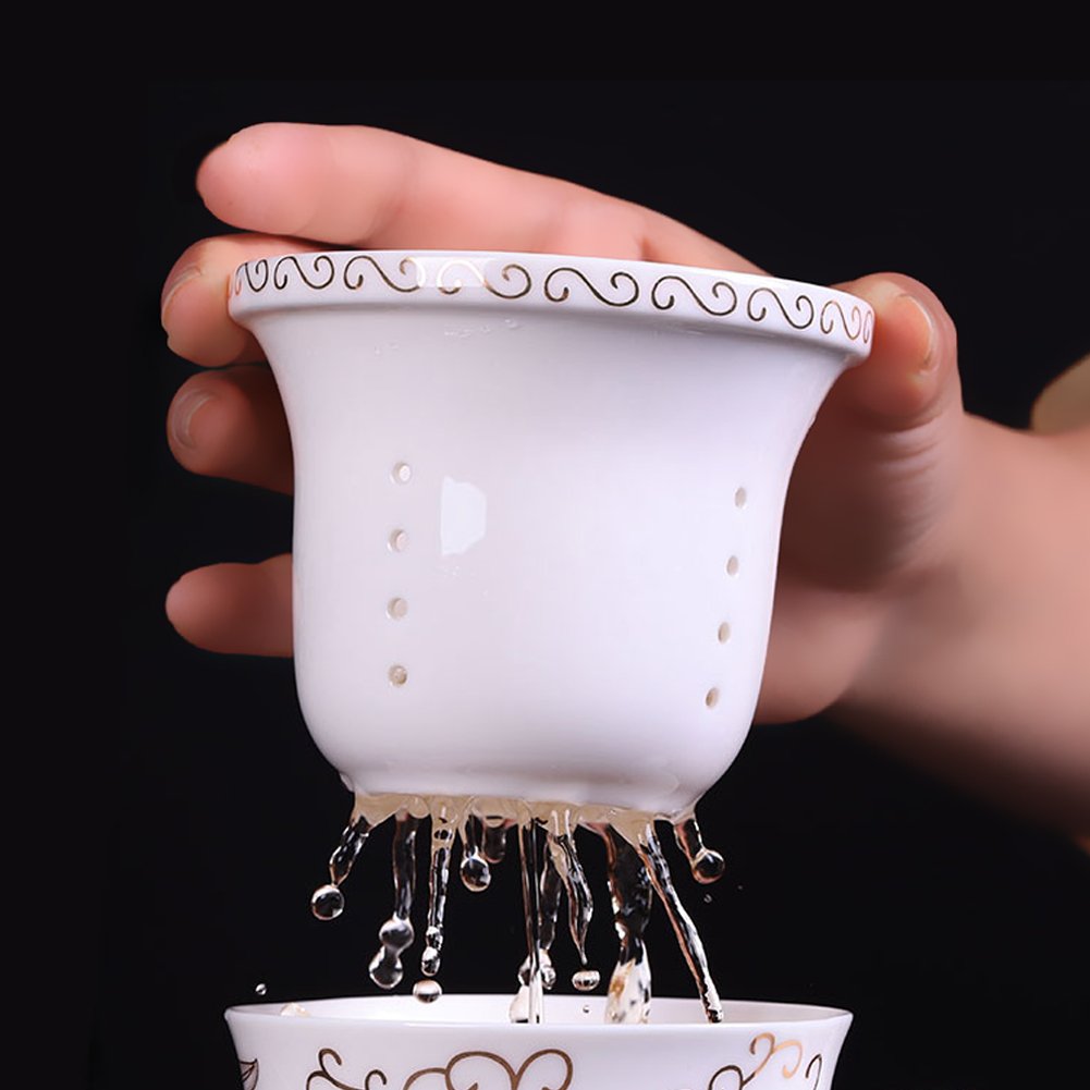 Tea Talent: infusor cerámico con filtro, prepara hojas sueltas sin sedimento.