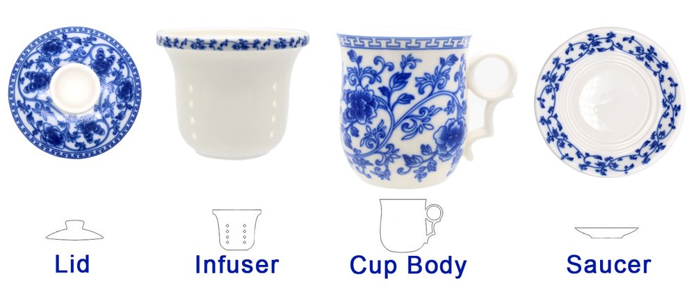 Tea Talent: tapa cerámica con infusor, mantiene la temperatura y facilita verter.