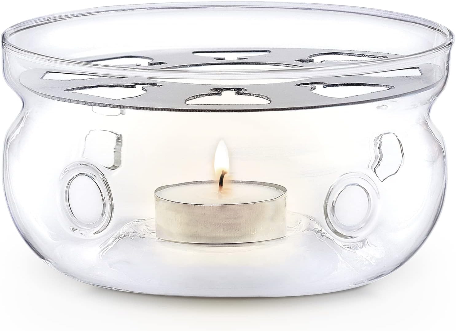 Teabloom calentador universal de 6 pulgadas mantiene el té caliente por horas.