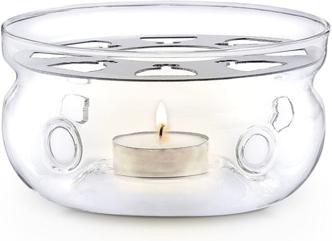 Teabloom calentador universal de 6 pulgadas mantiene el té caliente por horas.