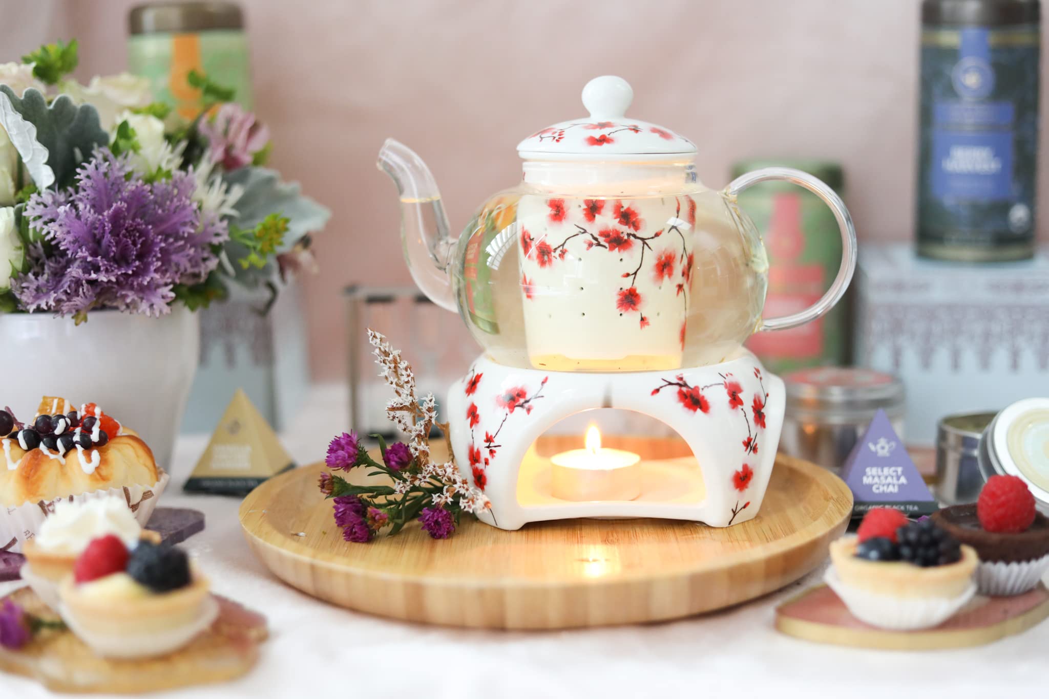 Infusor de porcelana Teabloom para un filtrado limpio durante la infusión.