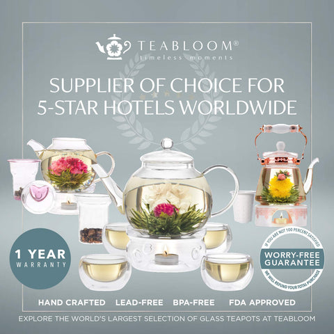Teabloom infusor apto para tés blancos, verdes, oolong, negros y hierbas