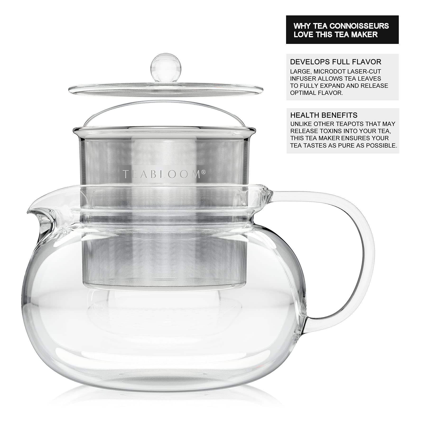 Teabloom Kyoto capacidad 1050 ml para varias tazas.
