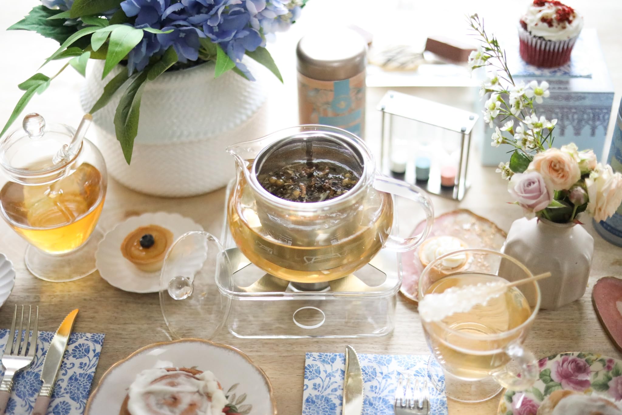 Teabloom Kyoto uso 2 en 1 en estufa para hervir y infusionar.