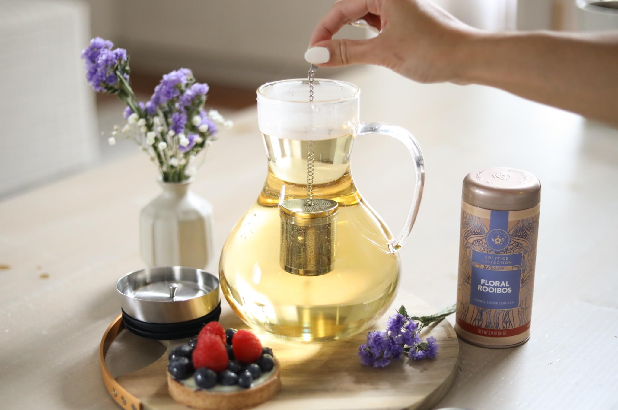 Teabloom malla ultrafina con filtración mejorada para sedimentos mínimos
