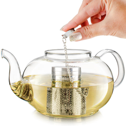Teabloom tapa de rosca evita escapes durante la infusión y facilita limpieza