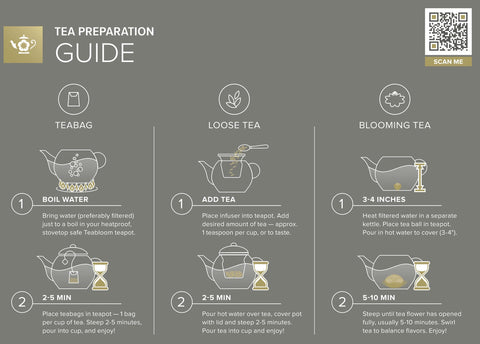 Teabloom té floración Jazmín, perfecto para un ritual de té visual.