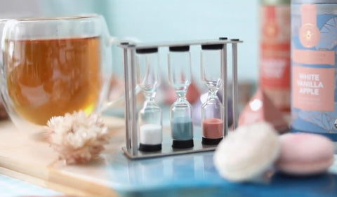 Teabloom temporizador de té, escena de cocina, lista para perfeccionar tu ritual.