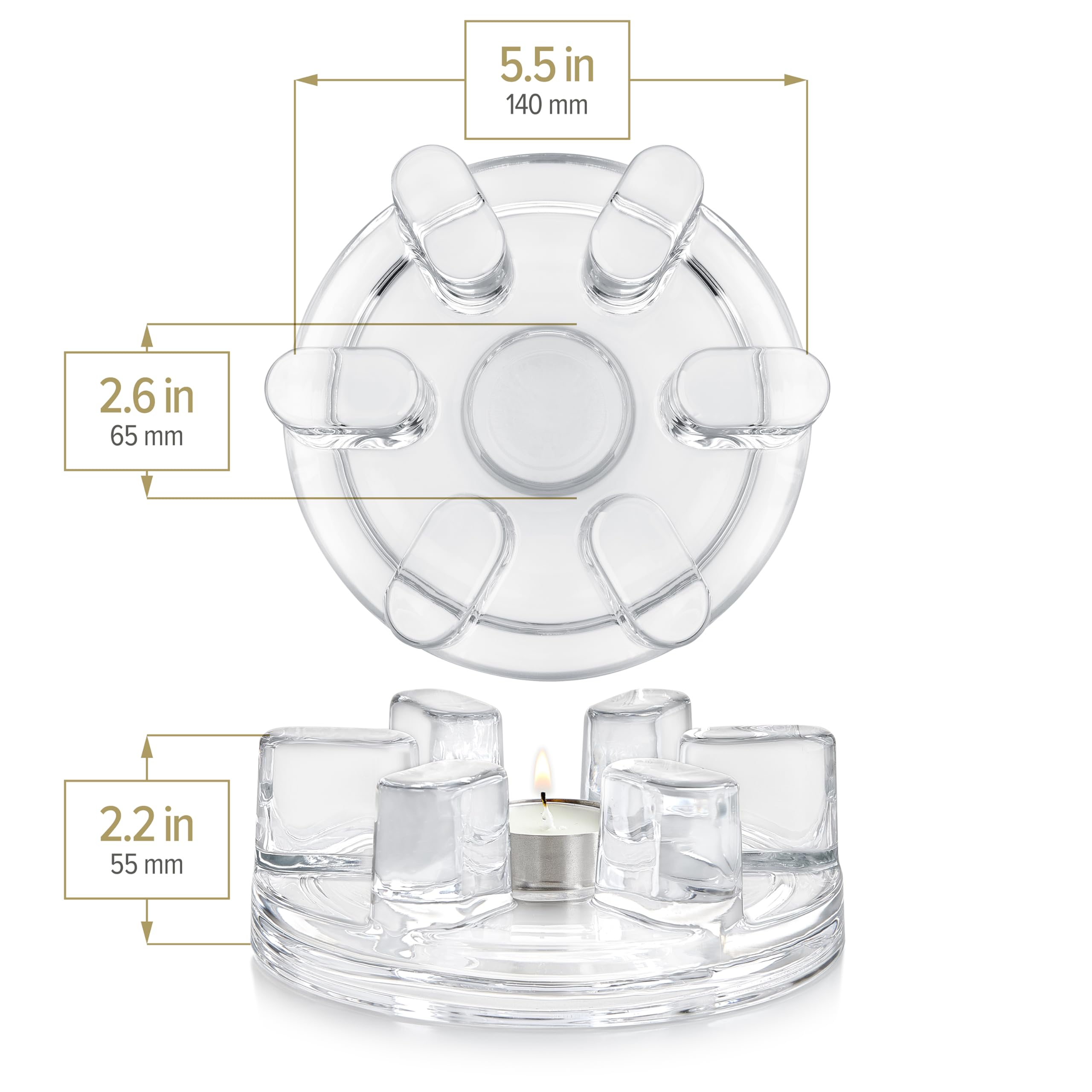 Teabloom vela Tealight incluida para crear ambiente cálido.