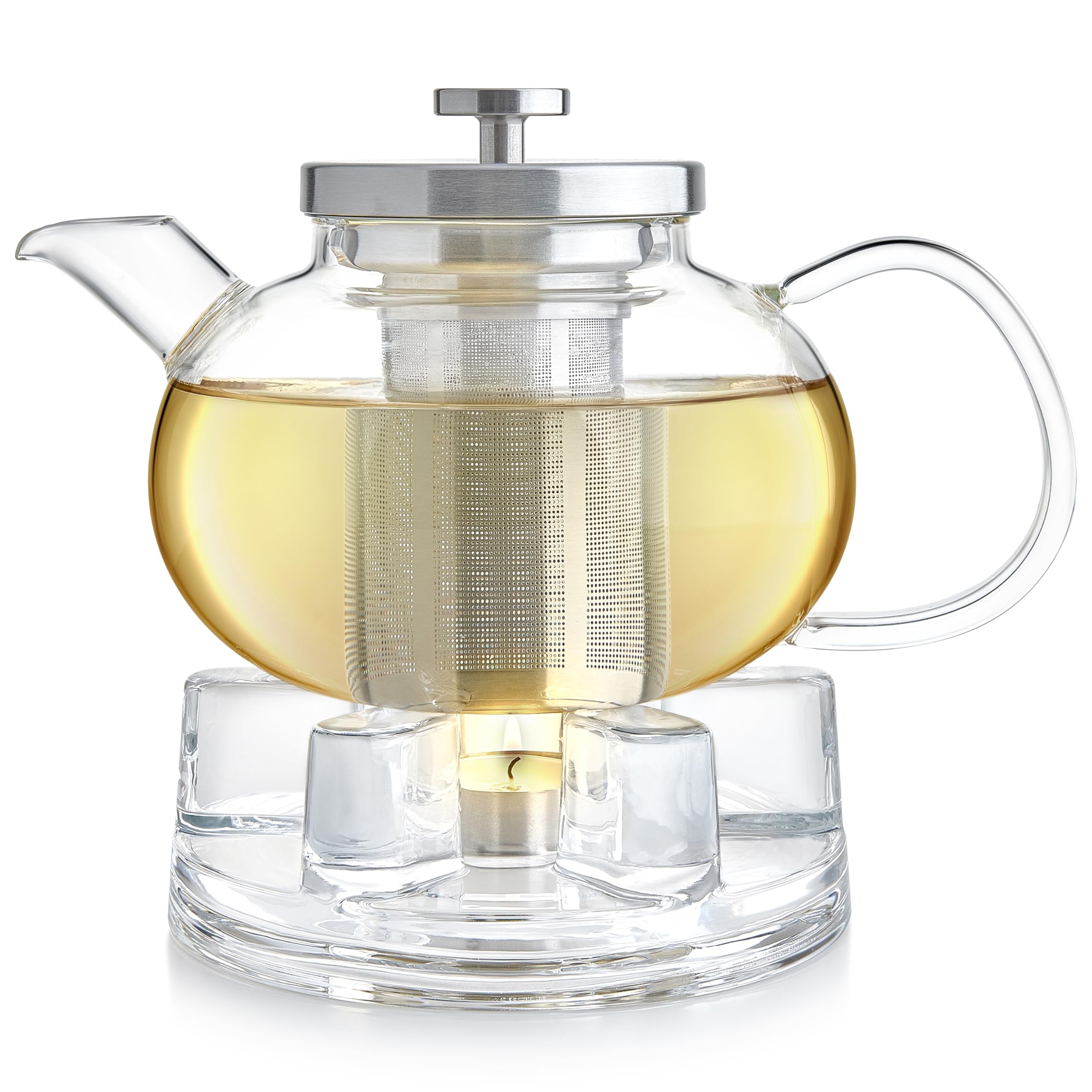 Teabloom calentador en vidrio soda-lima resistente para uso diario.