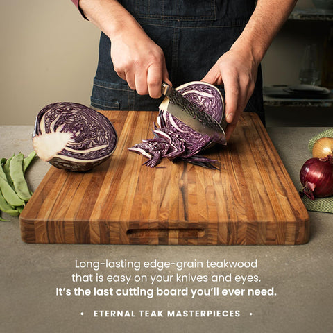 Detalle del mango de agarre de Teakhaus para un agarre seguro.