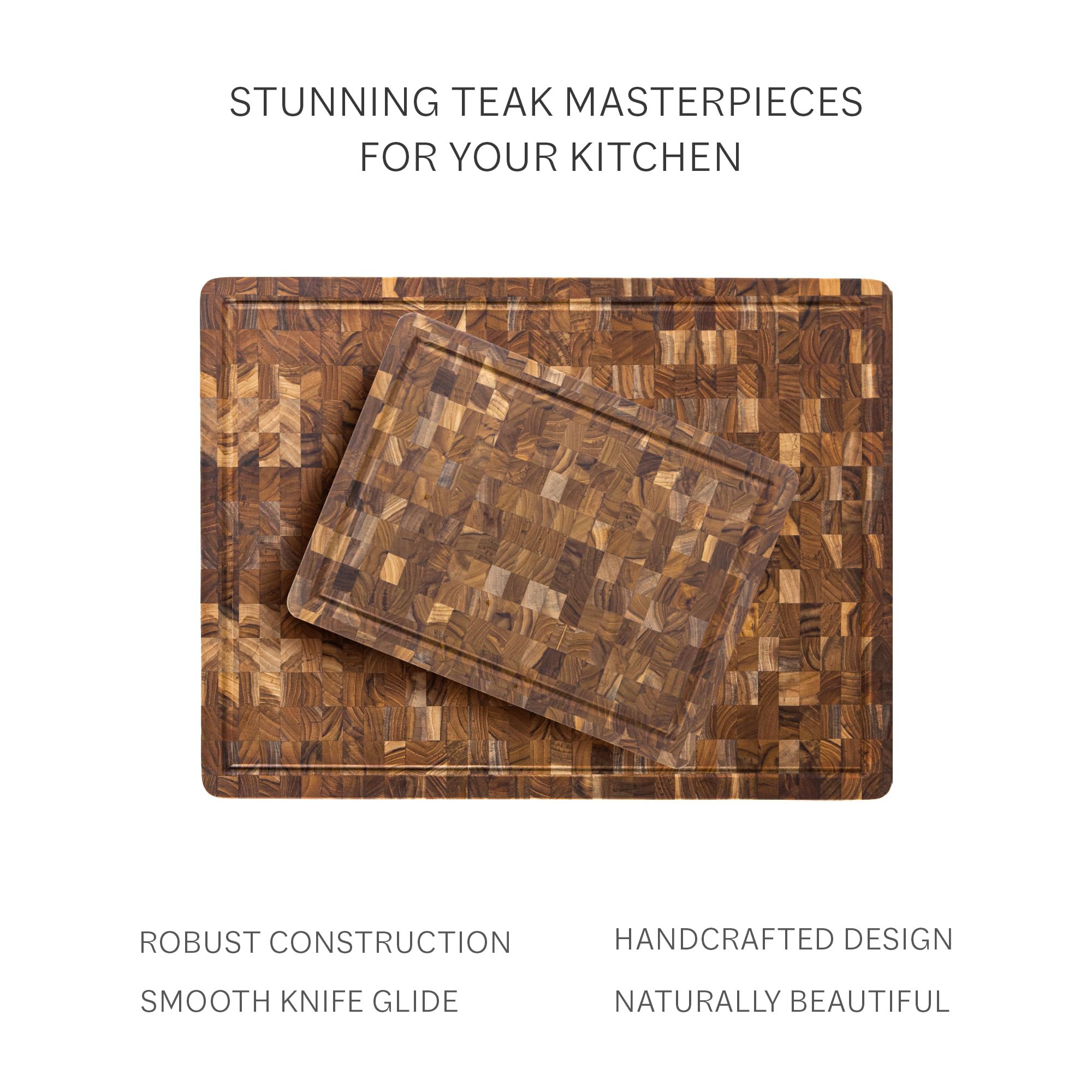 Mango ergonómico Teakhaus para un agarre cómodo y seguro.