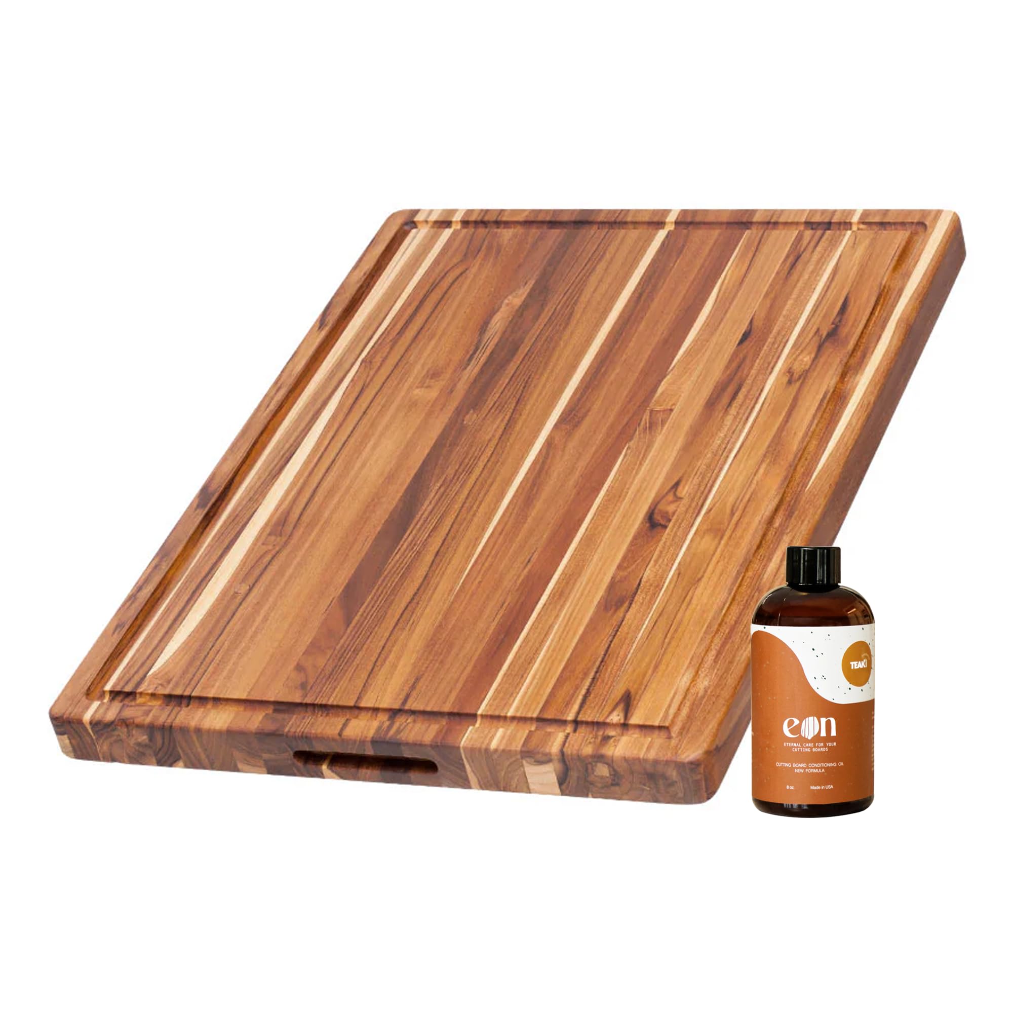 Tabla Teakhaus con canal para jugos, perfecta para cortar frutas y verduras