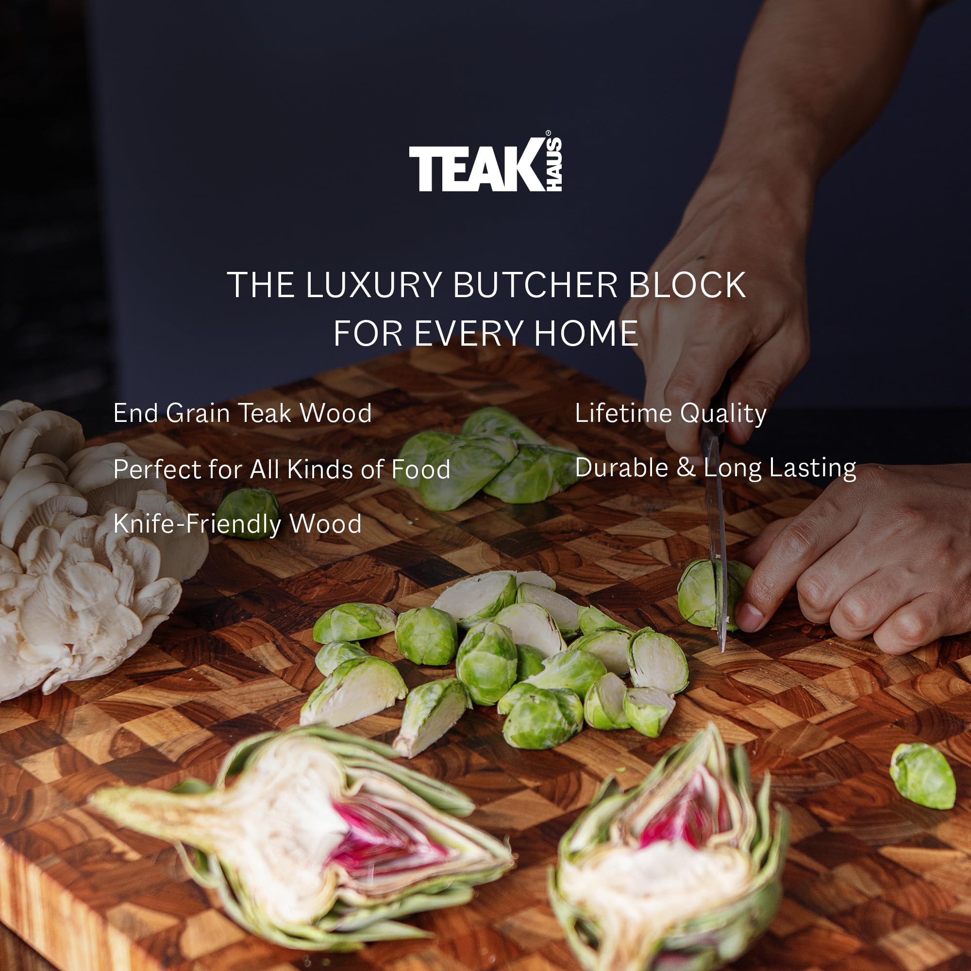 Teakhaus tabla para frutas y verduras, higiénica y fácil de limpiar.