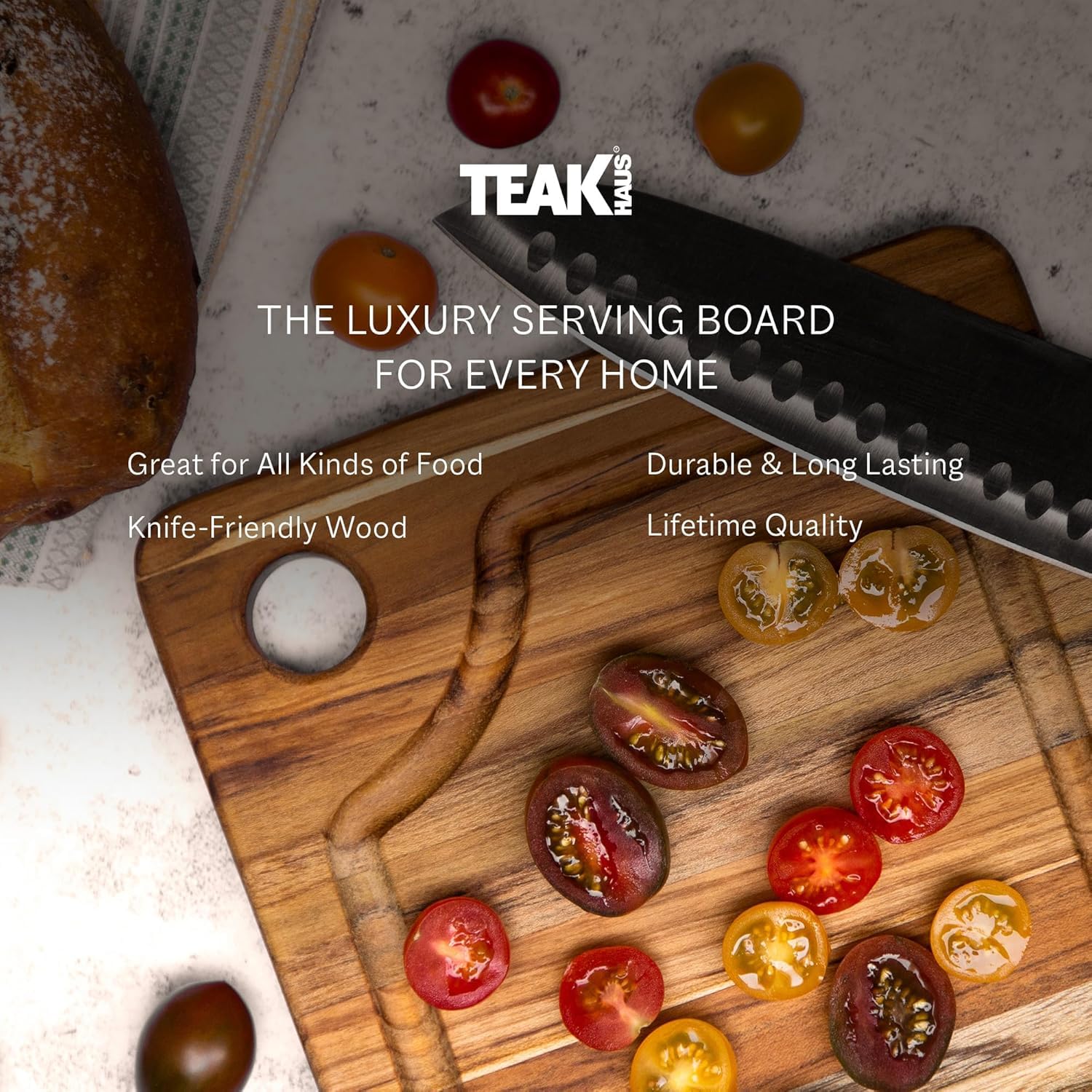 Teakhaus mini tabla para queso y tapas, perfecta para reuniones