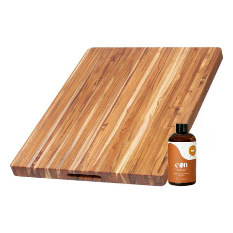 Teakhaus tabla-corte-teca-asa: tabla con asa para un agarre cómodo durante el uso.