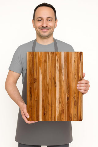 Tabla Teakhaus XL, detalle del grano, textura natural que aporta durabilidad