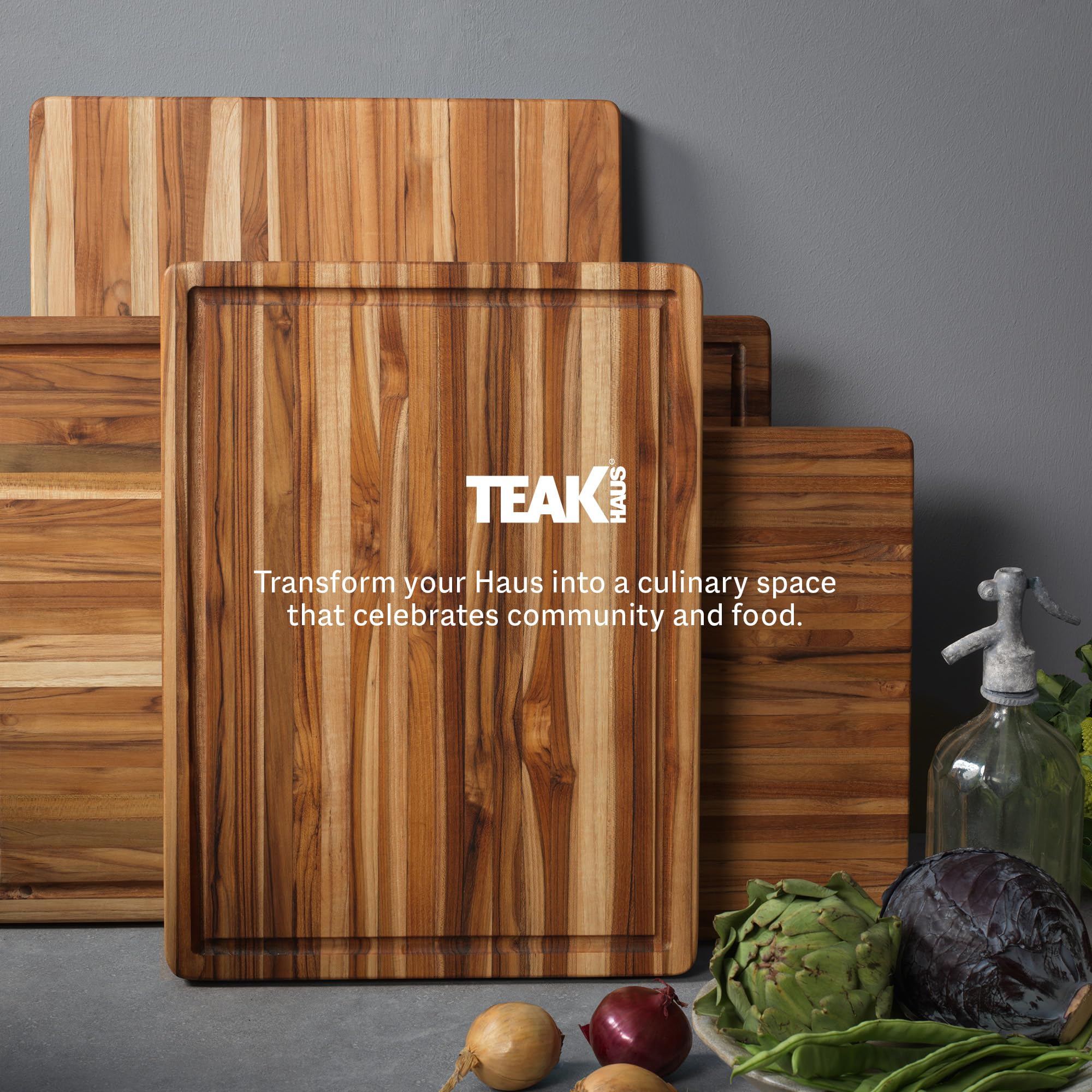 Tabla Teakhaus XL, empaque regalo listo, ideal para sorprender a un anfitrión
