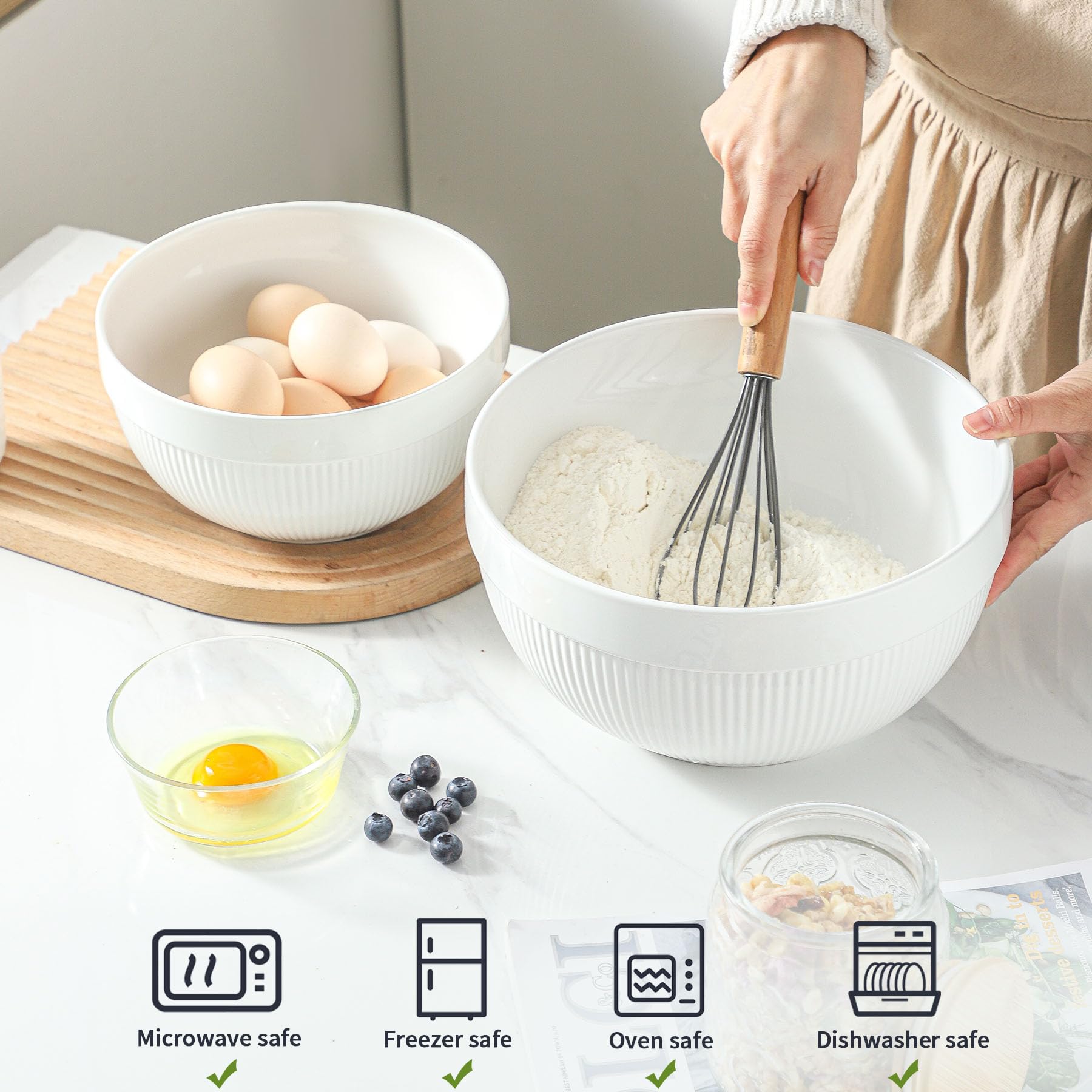 TEAKISS cuenco cerámico diseño clásico para cocina