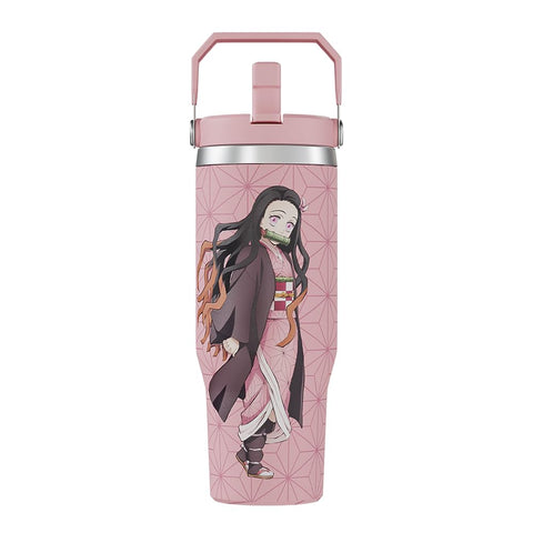 Vaso isotérmico Nezuko de Team Liquid con diseño frontal, ideal para llevar agua
