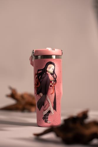 Vaso isotérmico Nezuko con tapa de cierre hermética para viajes sin derrames