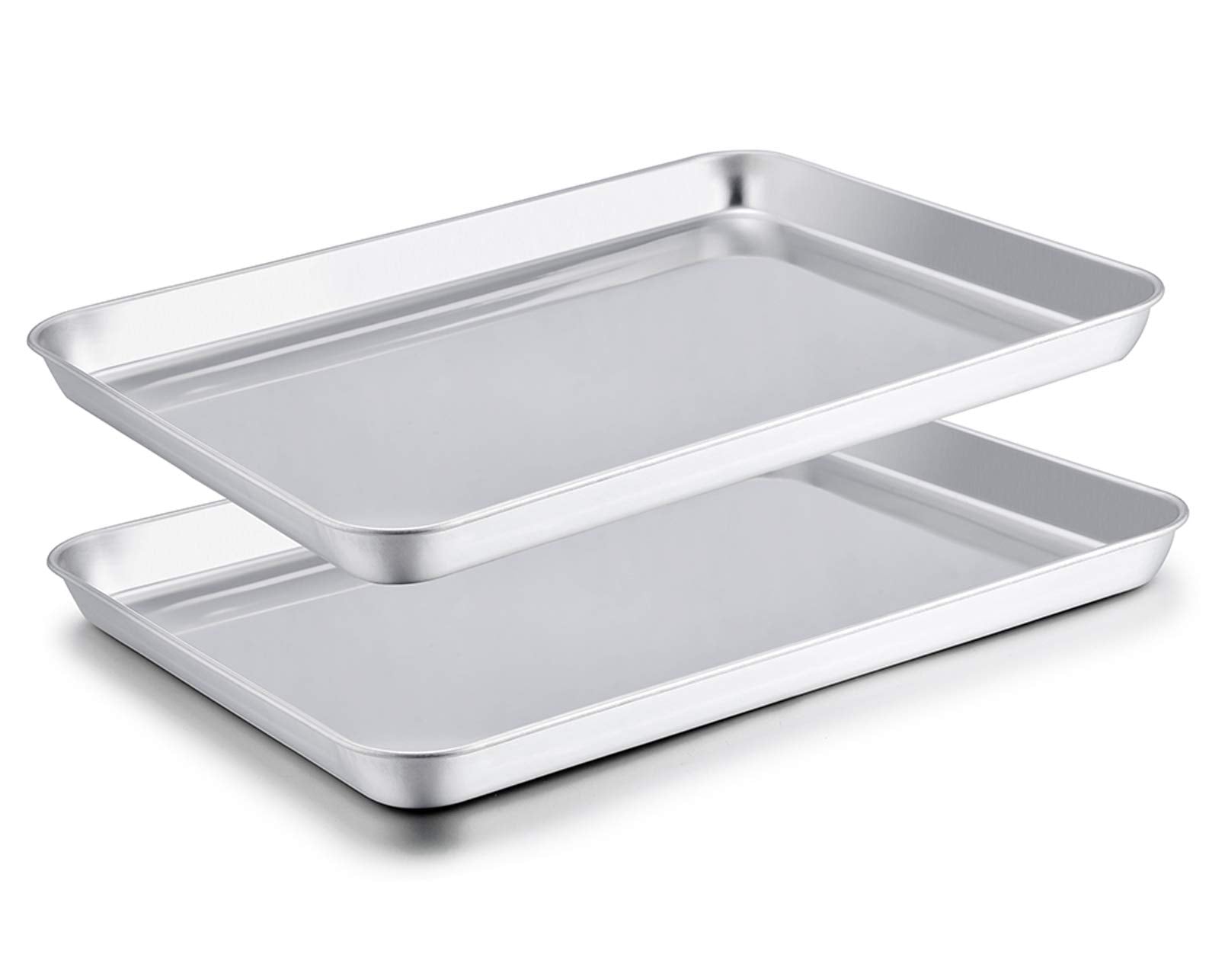 TeamFar bandeja horno externa 16x12x1: superficie duradera para hornear sin aluminio.