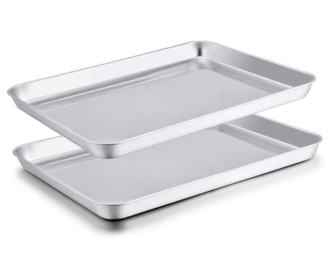 TeamFar bandeja horno externa 16x12x1: superficie duradera para hornear sin aluminio.