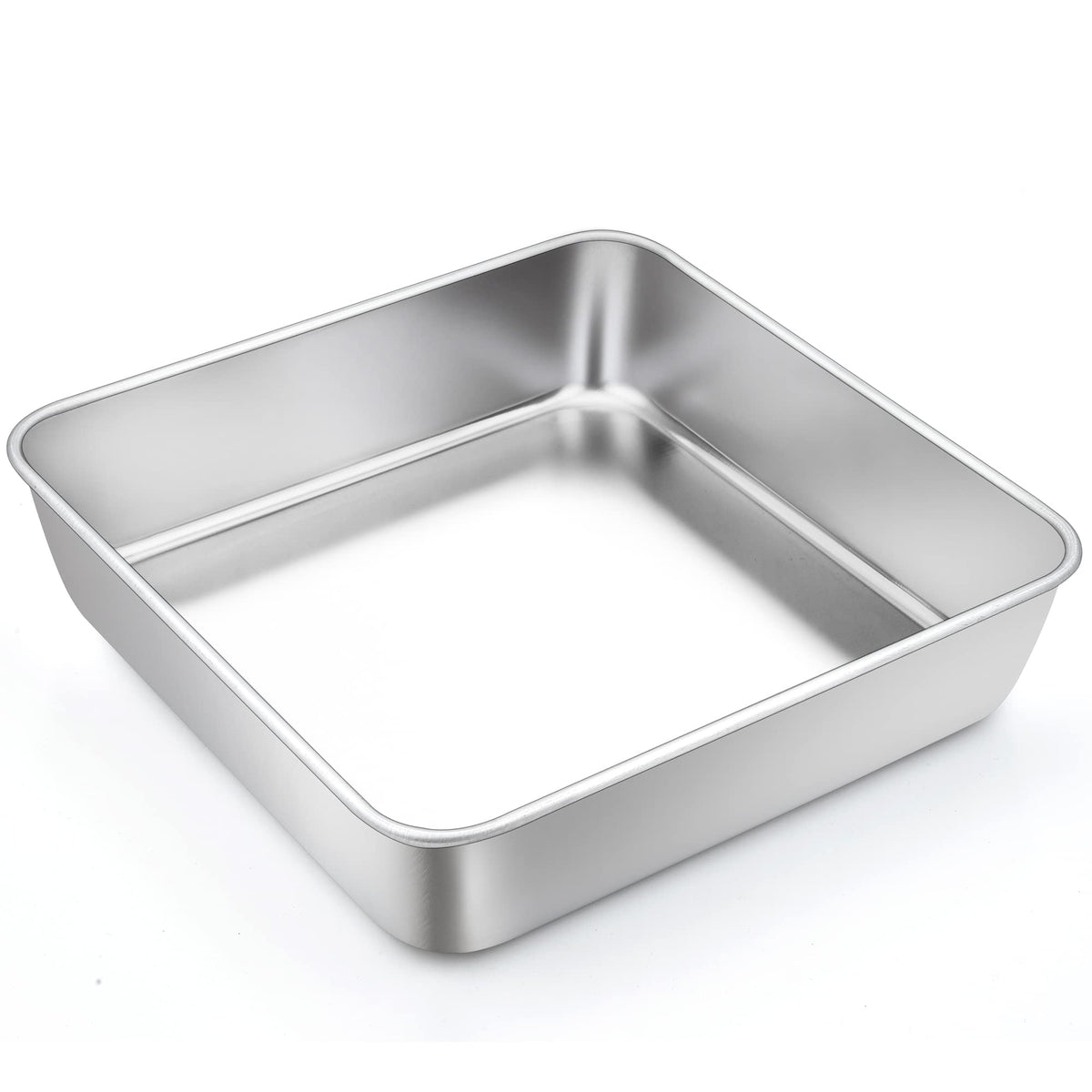 TeamFar molde cuadrado 9 pulgadas, acero inoxidable, seguro para uso diario.