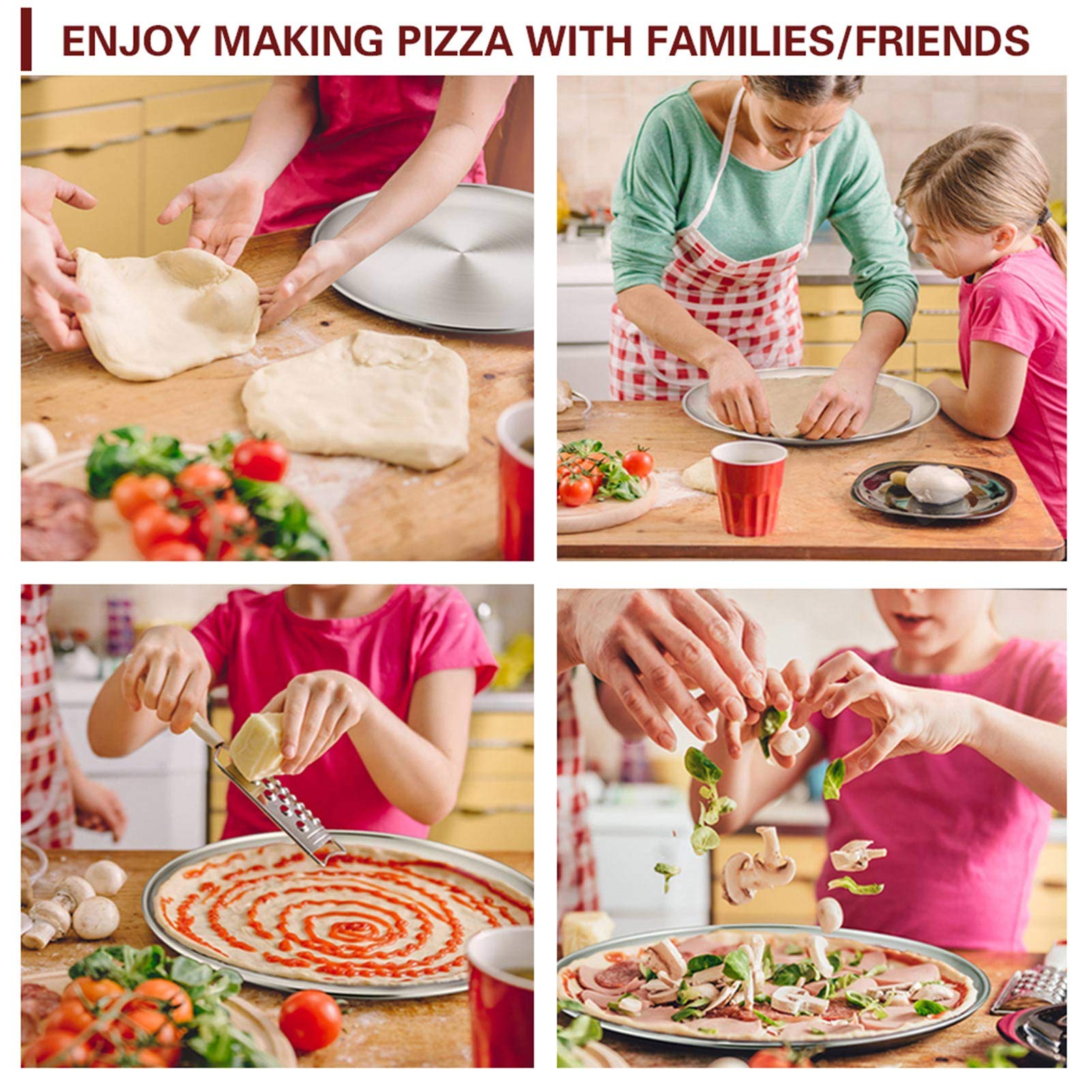 TeamFar diseño con borde inclinado mejora la forma de la pizza.