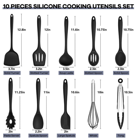 TeamFar espátula silicona con asa de inox, protege sartenes y facilita volteos.