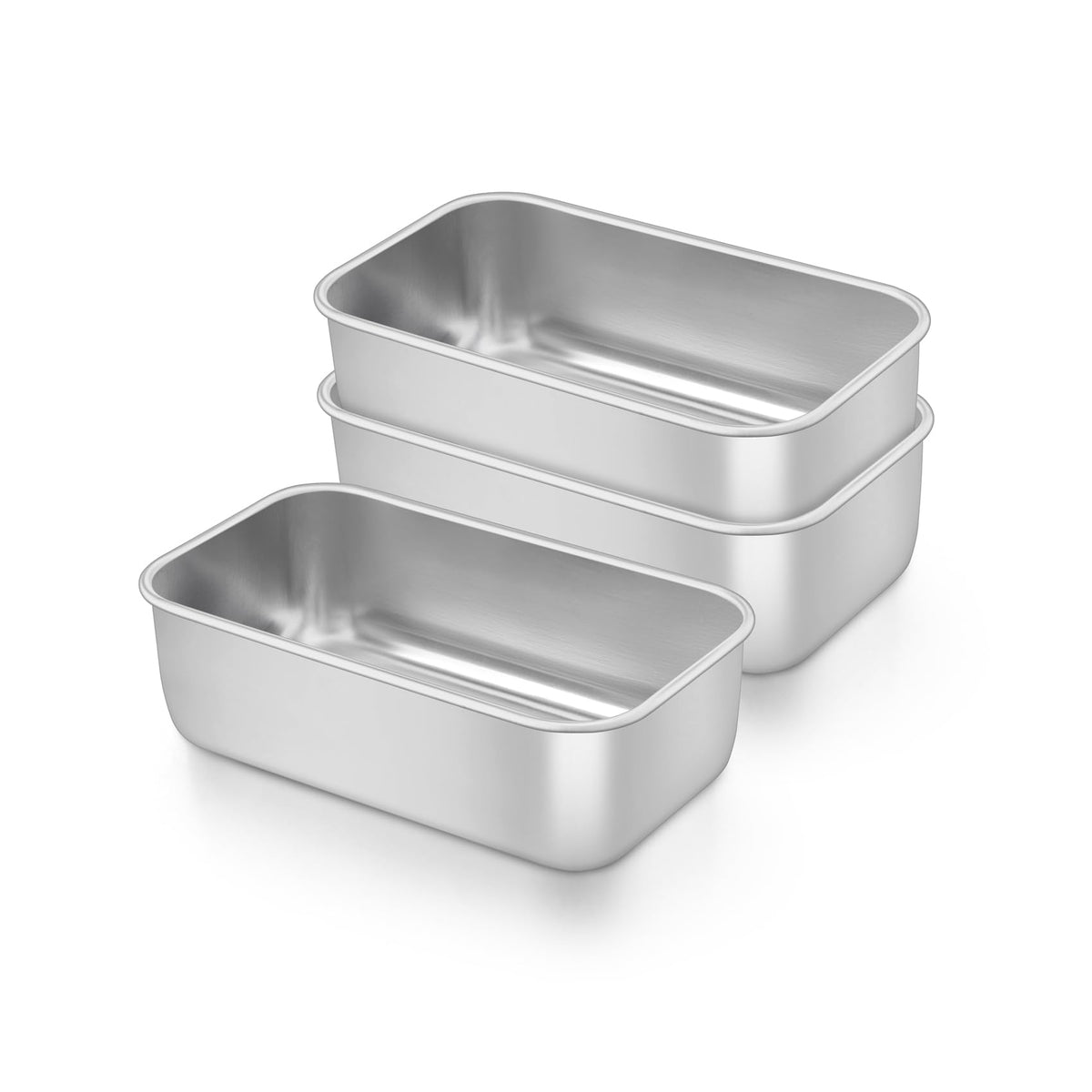 TeamFar Mini Molde Pan 3 Piezas, vista superior, ideal para porciones pequeñas en horneado