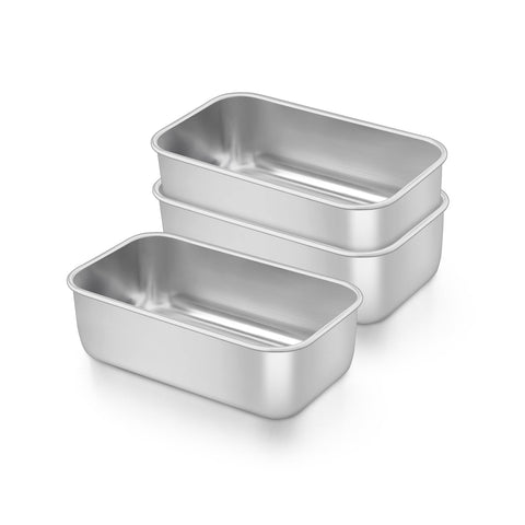 TeamFar Mini Molde Pan 3 Piezas, vista superior, ideal para porciones pequeñas en horneado