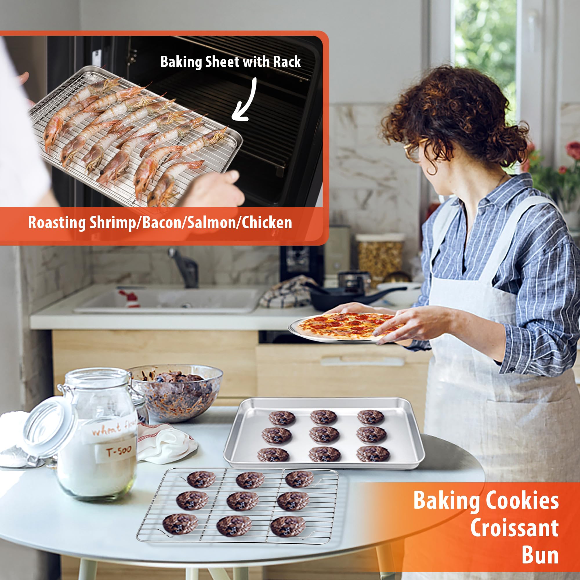 TeamFar molde cuadrado para pastel con tapa para transporte