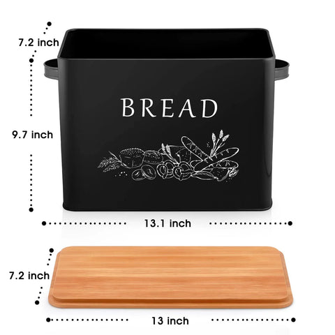 TeamFar Panera de metal negro con acabado resistente para cocina.