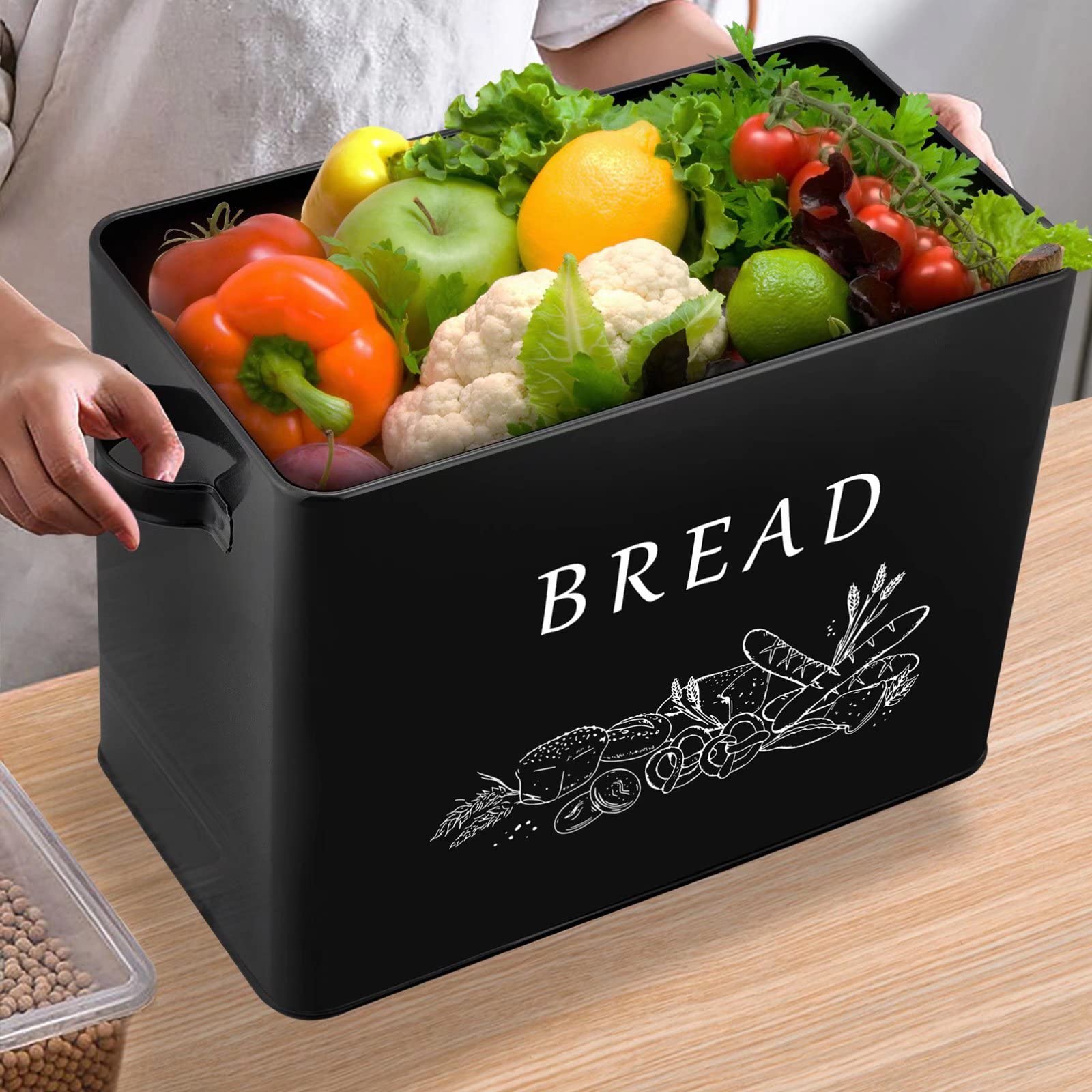 Versatilidad de la panera para frutas y verduras frescas.