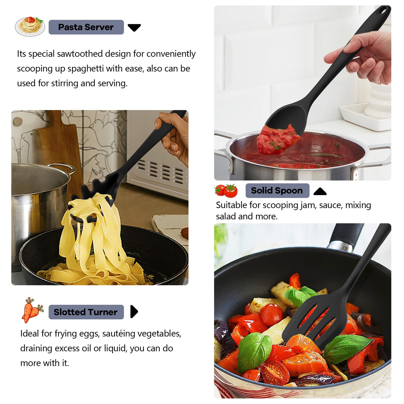 TeamFar portapasta silicona, sirve pasta sin esfuerzo y sin rayar.