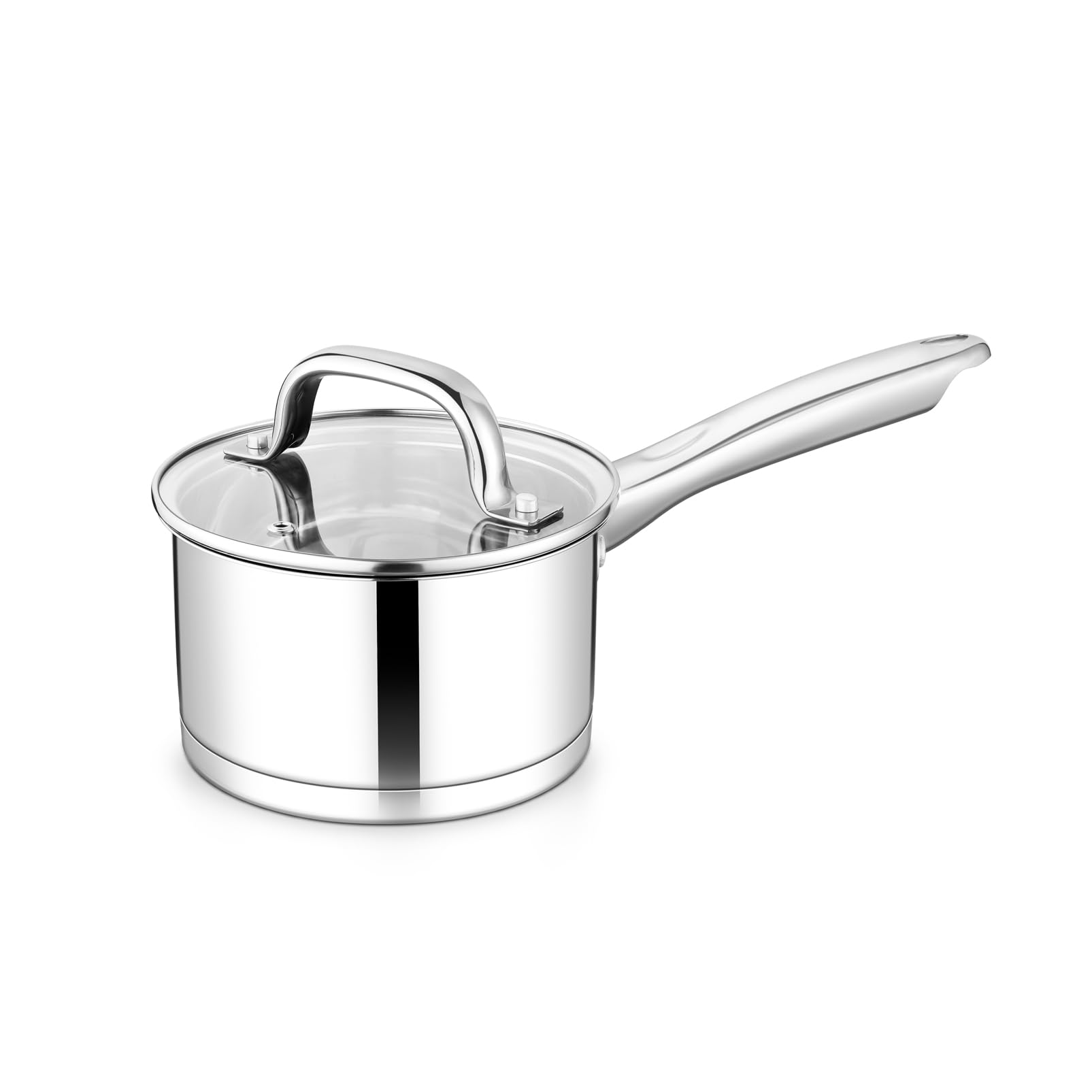 TeamFar 1qt sartén con tapa de vidrio para ver la cocción