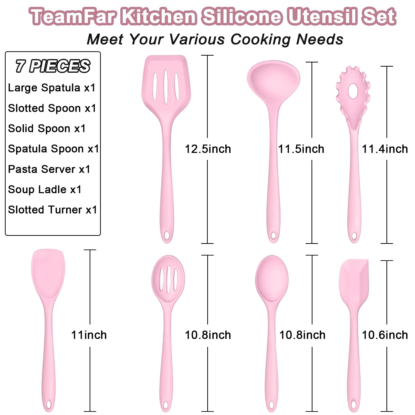 TeamFar cucharón silicona rosa, perfecto para servir sopas y caldos sin manchas