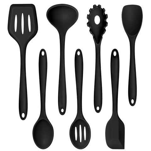TeamFar utensilios de silicona set7 completo, ideal para cocinas antiadherentes.