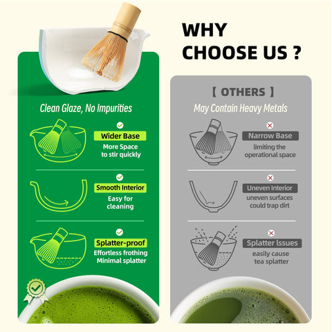 TEANAGOO batidor de bambú para matcha, ideal para espumar leche