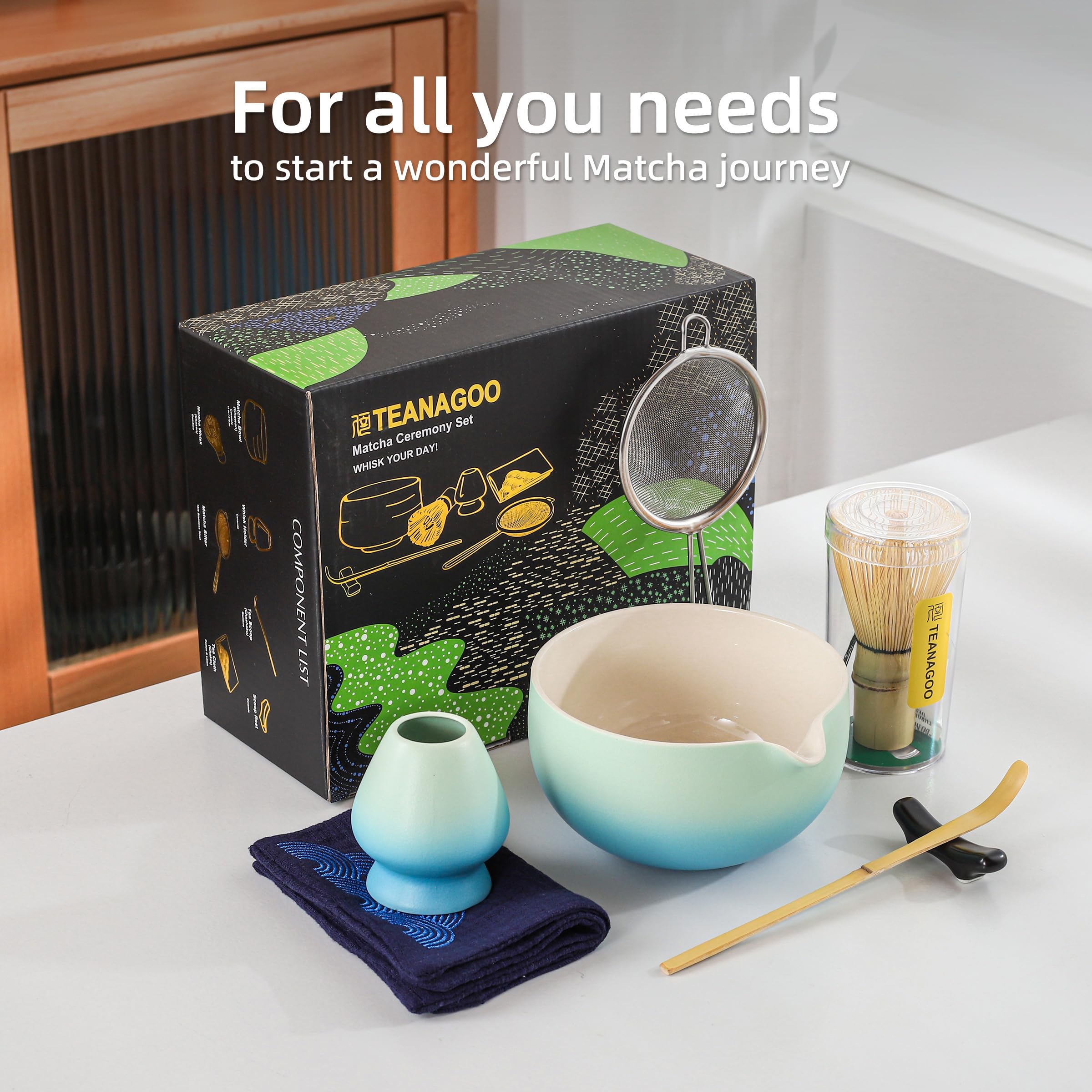 TEANAGOO chashaku, cuchara de medición para porcionar matcha con precisión