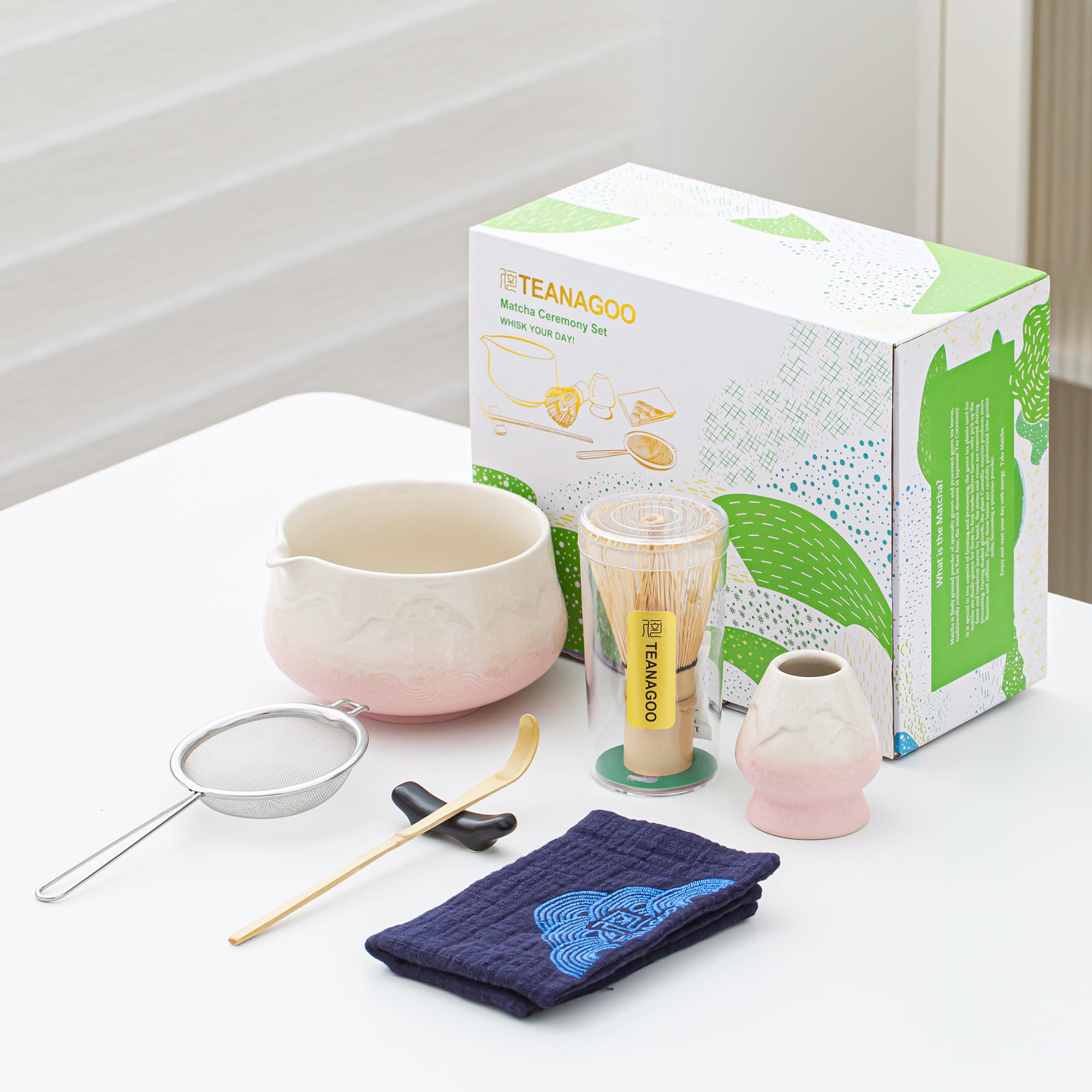 Teanagoo colador para matcha, fina malla para una mezcla uniforme.