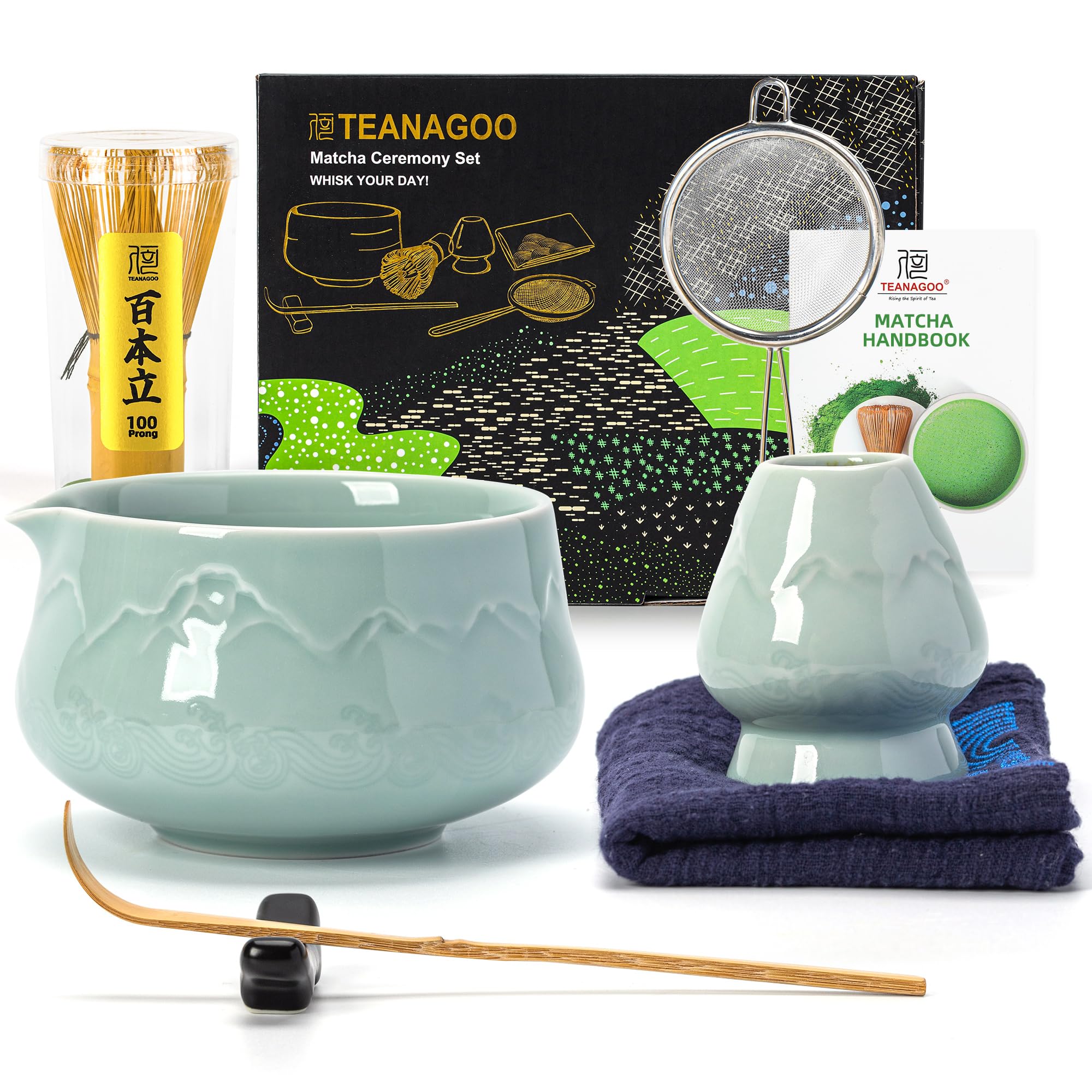 TEANAGOO Tazón Cerámico para Matcha con capacidad de 560 ml, ideal para batidos cremosos
