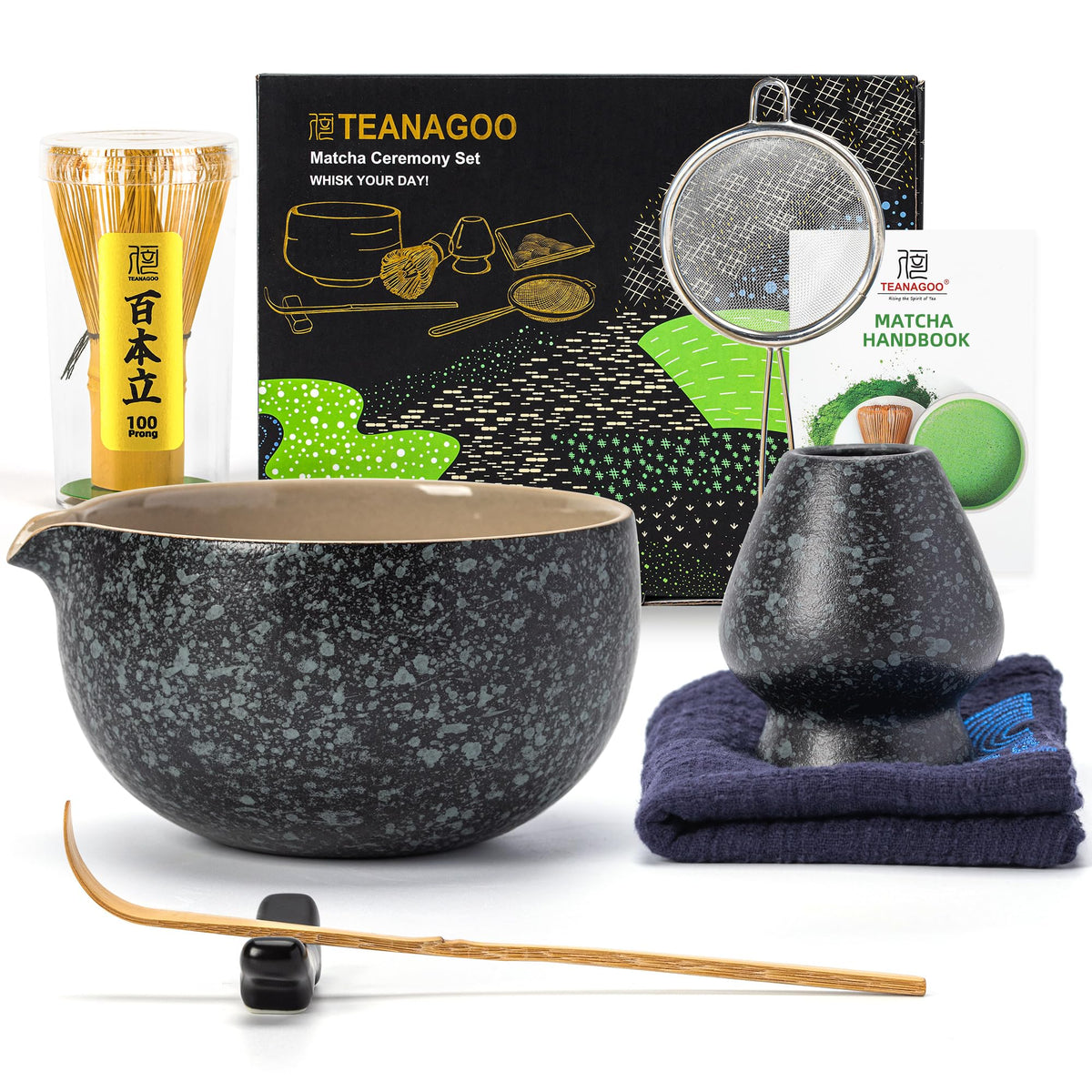 TEANAGOO tazón cerámico negro para una experiencia ceremonial de matcha
